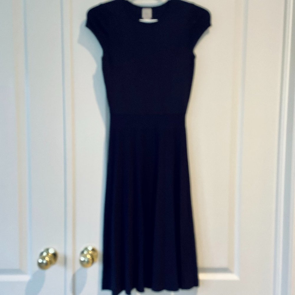 H&M Navy Blue Pleated Dress (Never Worn)